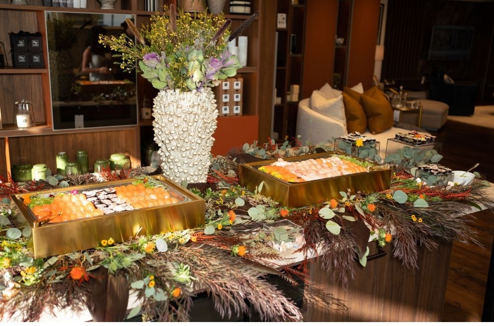 Fabrieks sushi and food experience styled inside the HW Home showroom for The Fall Edit