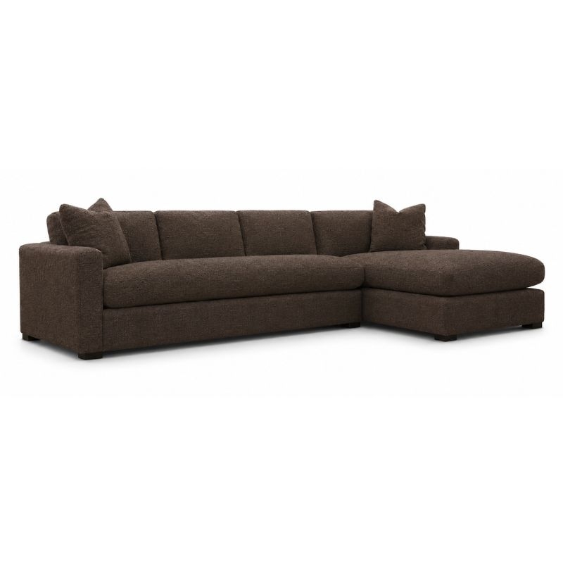 Sausalito Chaise Sectional in Curly Q Chocolate from HW Home