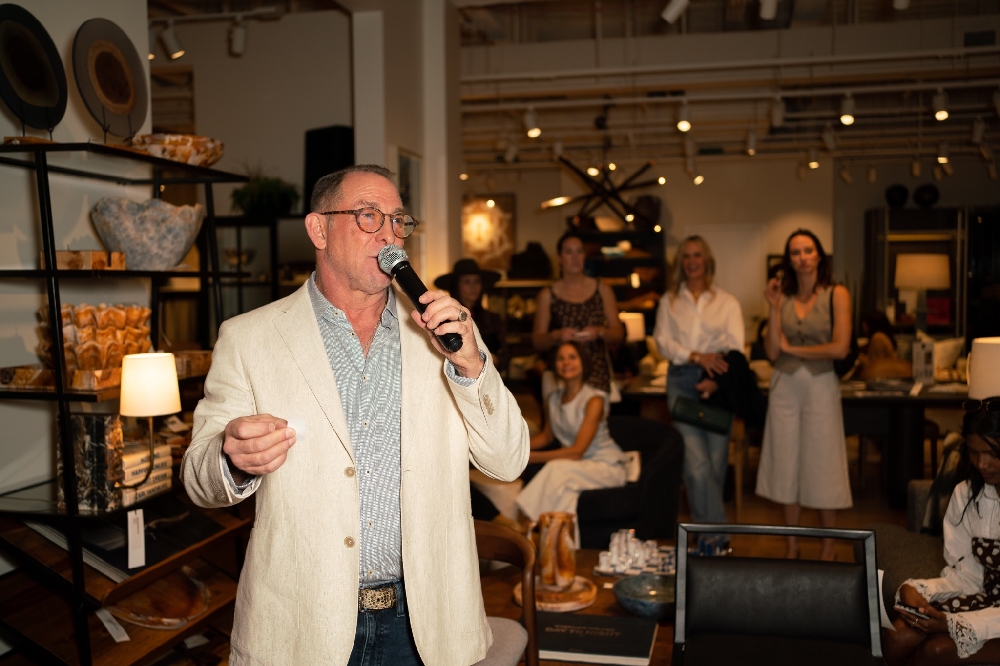 An intimate HW Home event inside the showroom
