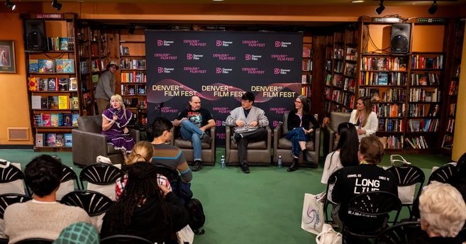 Denver Film Festival filmmaker discussion held on stage