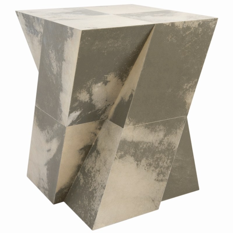 Graphite Parchment Side Table featured with HW Home seating at Sie FilmCenter