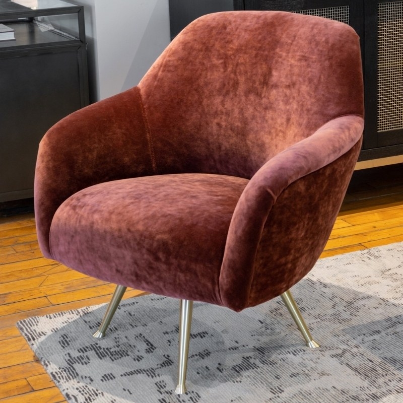 Nido Swivel Chair in Tulum Cayenne for Denver Film Festival green room