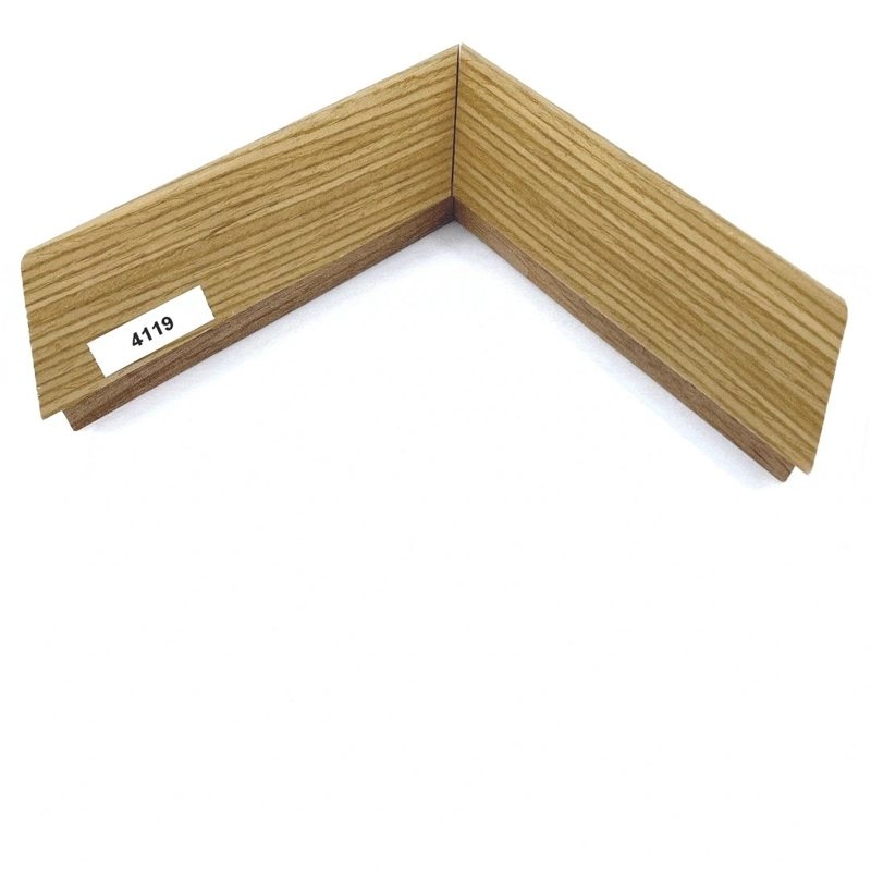 Natural wood frame corner sample, profile 4119