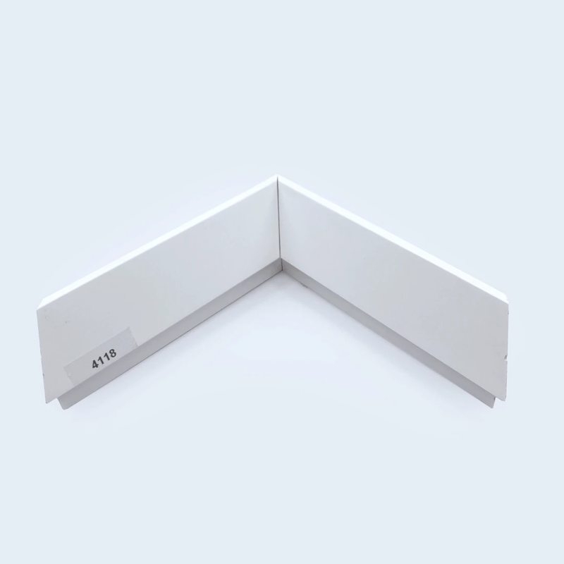 White frame corner sample, profile 4118